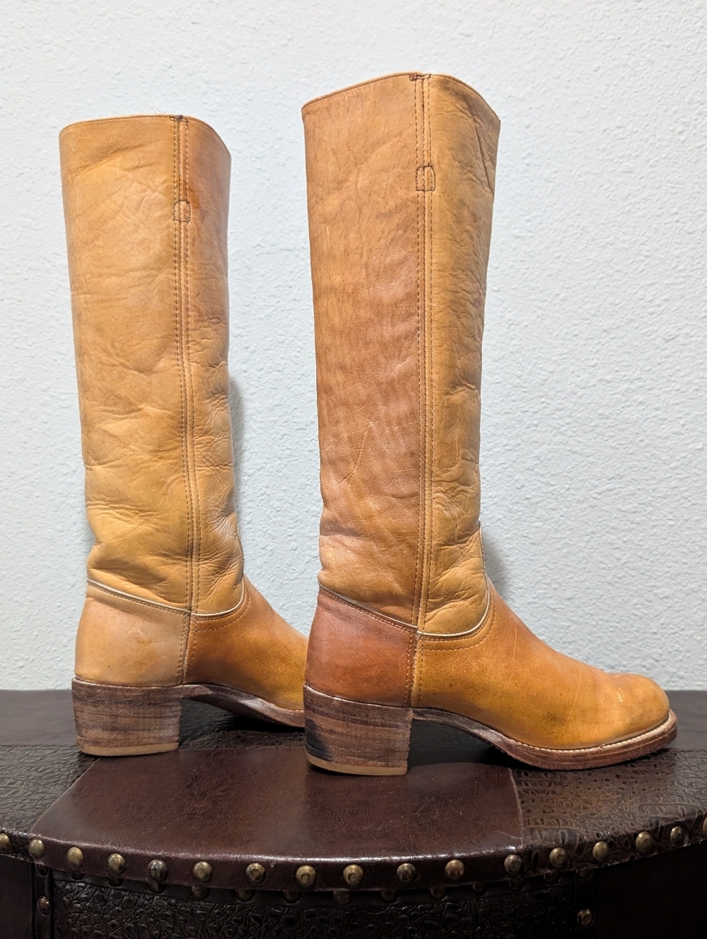 Vintage 70's FRYE Black Label Campus Boots Made in USA - Size 7B - Picture 11 of 16
